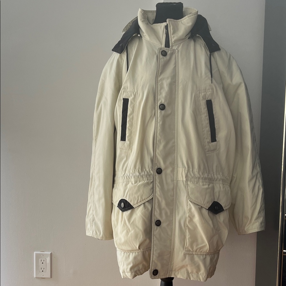 NORTHERN SPIRIT | Vintage Men's Down Cream Parka Coat Sz M